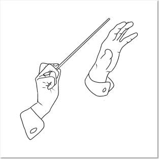 Line art Magic hand Posters and Art